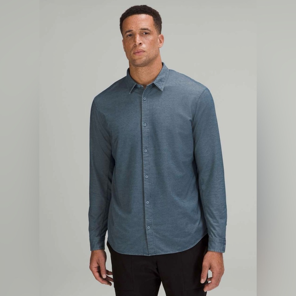 Lululemon | Commission Shirt | River Blue Enzyme | Large‎